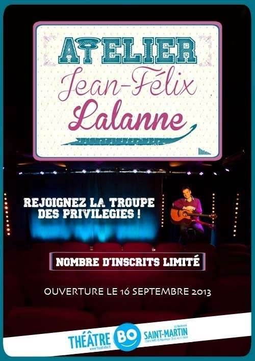 Ateliers Jean-Felix Lalanne à partir du 16 septembre au théâtre BO Saint-Martin