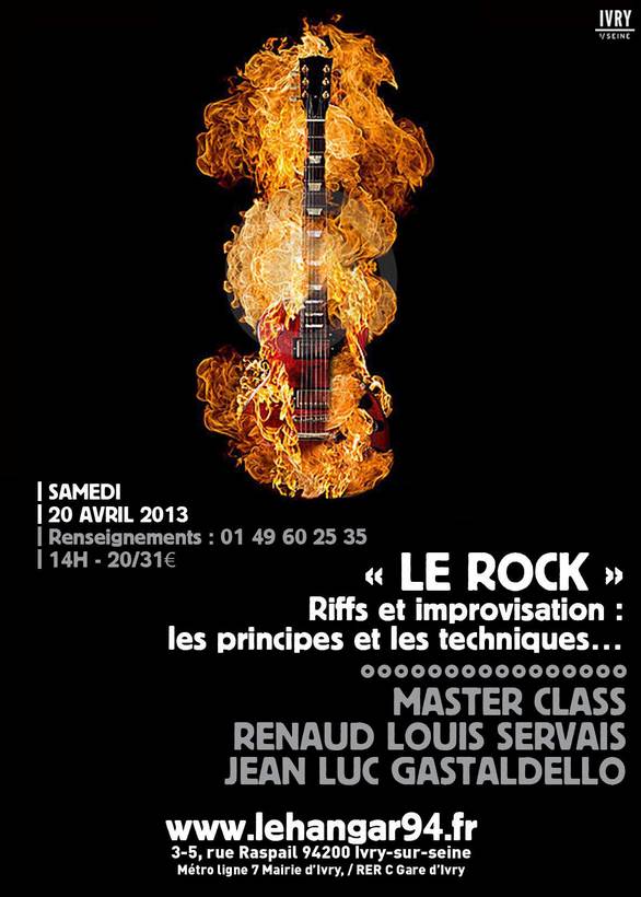 Stages & Masterclass à venir avec Renaud Louis-Servais le 20 avril