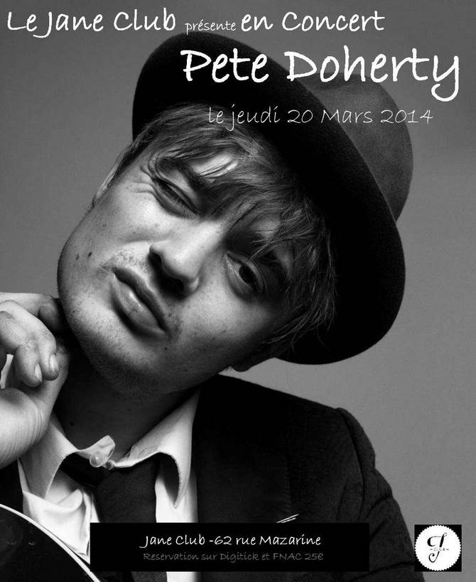 Concert privé de Pete Doherty au Jane Club le 20 mars
