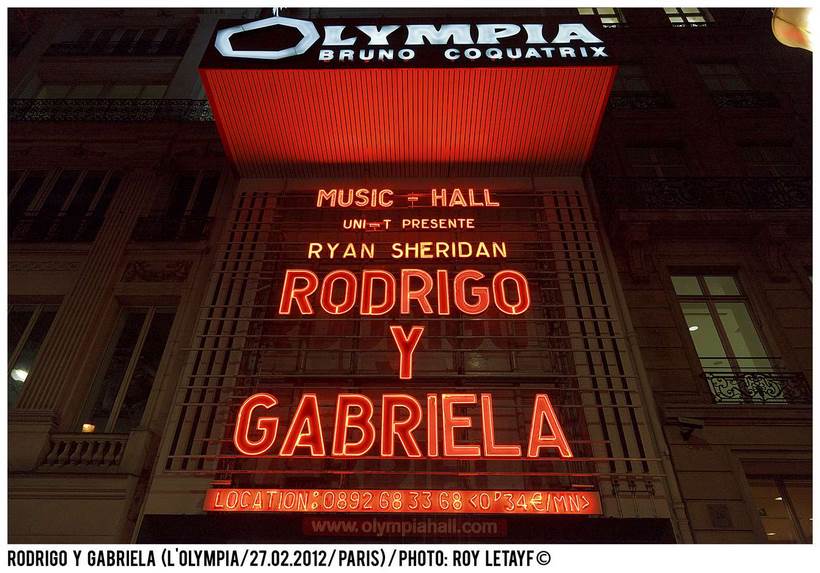 [Live report] Rodrigo y Gabriela à L’Olympia à Paris le 27-02-2012
