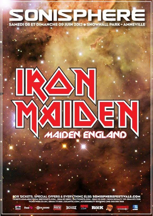 Iron Maiden en tête d’affiche du Sonisphere France 2013