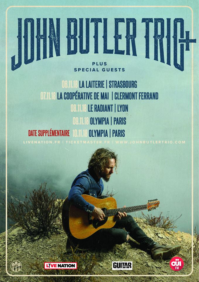 Une date supplémentaire pour John Butler Trio à L’Olympia le 10 novembre !